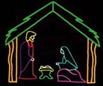 3 Pc Nativity with Stable