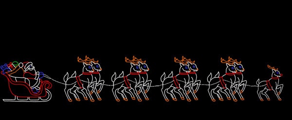 Large Santa Sleigh Deer Large Santa Sleigh Deer, Outdoor Led Santa Sleigh And Reindeer