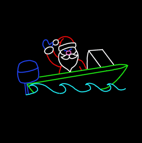 SANTA IN BOAT