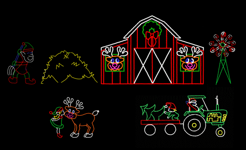Christmas Farm Scene