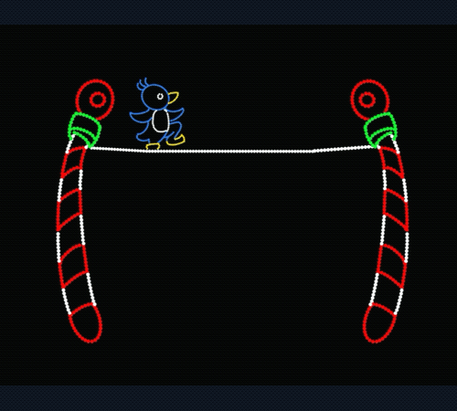 PENGUIN ON TIGHTROPE ARCH