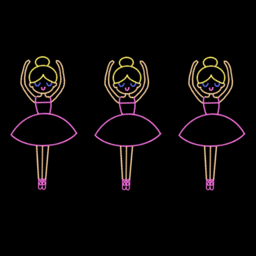 CHRISTMAS BALLERINAS- SET OF 3