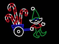 ELF PULLING WAGON