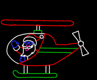 SANTA IN HELICOPTER