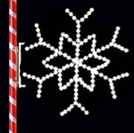 4 FT POLE MOUNT STAR SNOWFLAKE