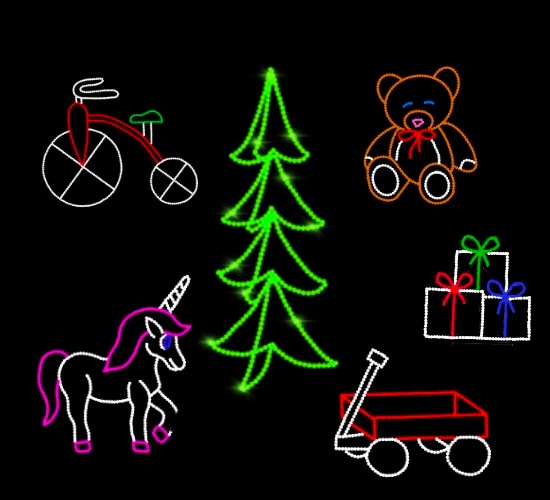 TREE WITH TOYS SCENE